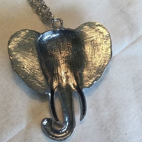 $12 or 3/$25 Silvertone Elephant Necklace Set - Picture 13 of 13